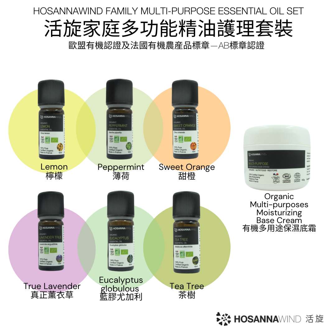 HOSANNAWIND FAMILY MULTI-PURPOSE ESSENTIAL OIL SET